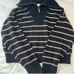 La Ligne Quarter Zip Bastien Sweater (Merino Wool)